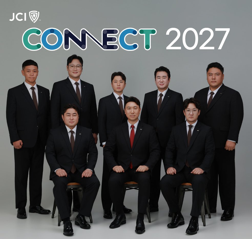 CONNECT 2027, JCI 한국청년회의소 2027 선거직 임원 후보 8명 단체사진